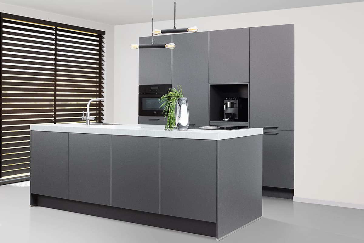 Keuken grijs eiken houtlook