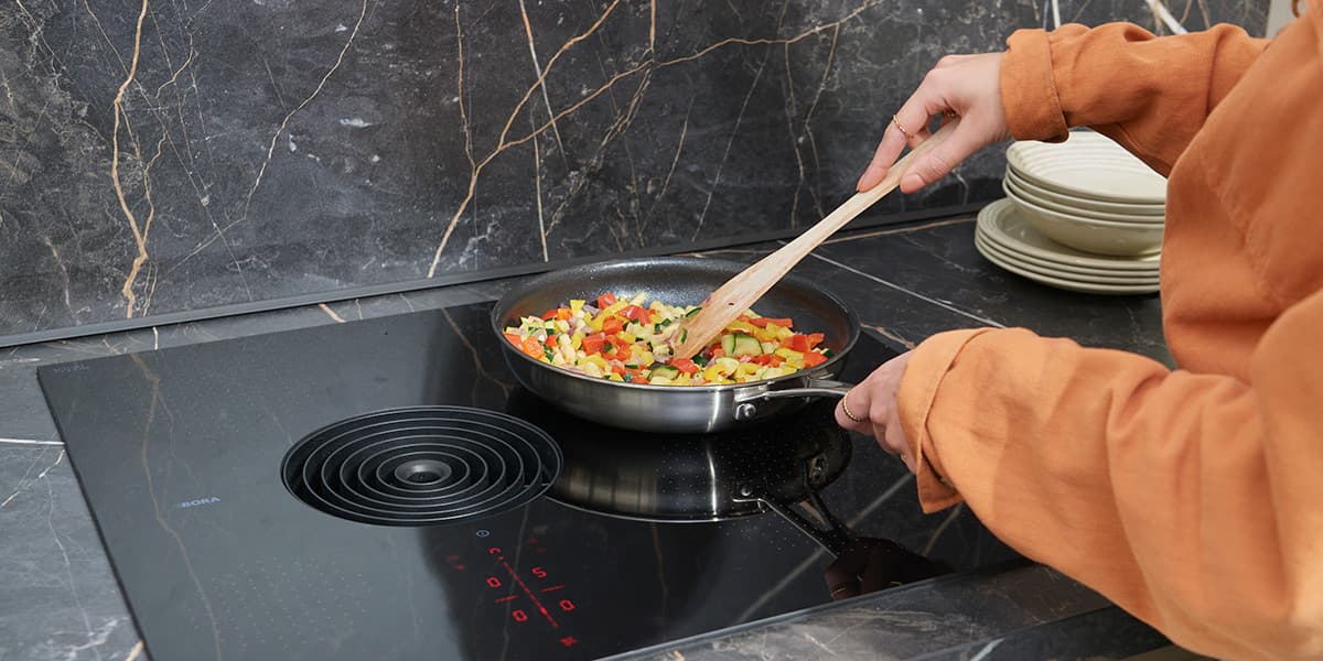 Koken op een Bora kookplaat