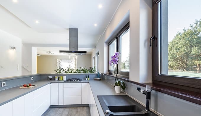 Veel daglicht in de keuken