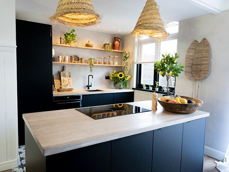 Kookeiland met Bora inductiekookplaat