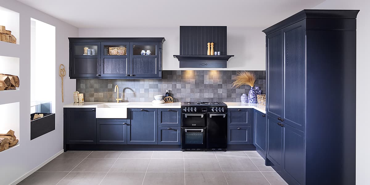 Landelijke blauwe keuken