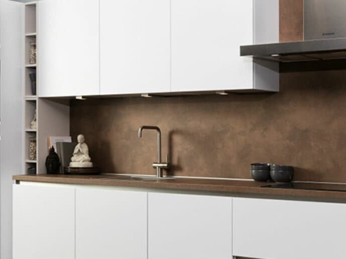 achterwand keuken bruin