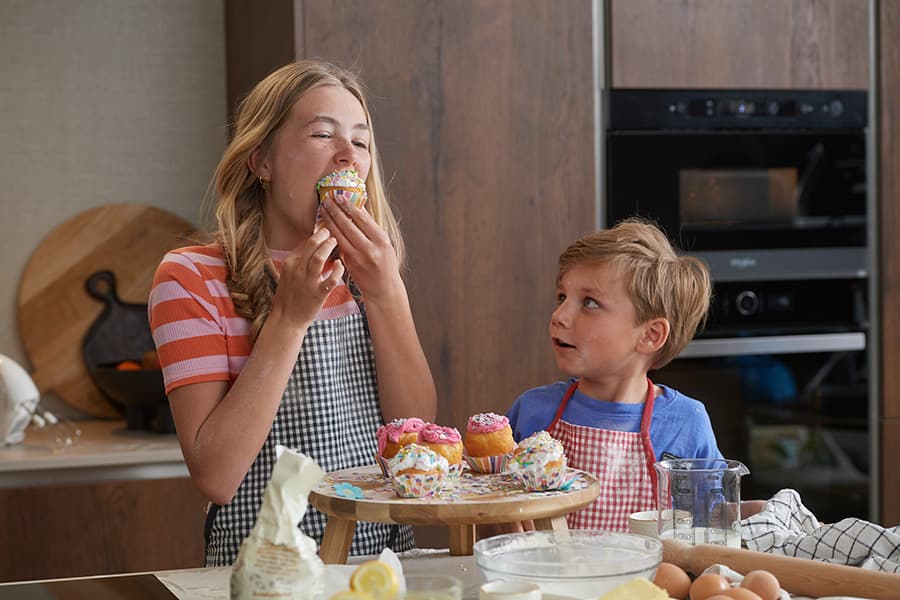 Kinderen in de keuken